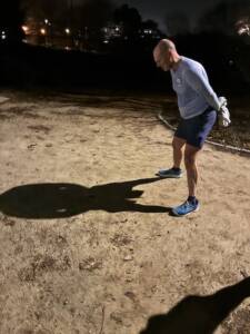 F3 Winston Salem NC Conspiracy Greenspan doing Squats making it look easy